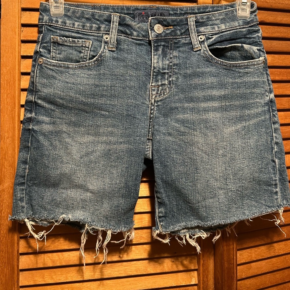 Lucky Brand The Cut Off Distressed Denim Jean Shorts